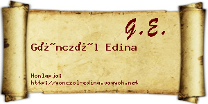 Gönczöl Edina névjegykártya